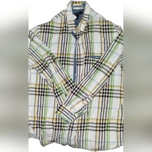 Club Room Multicolor Striped Dress Shirt XL Long Sleeve With Pocket